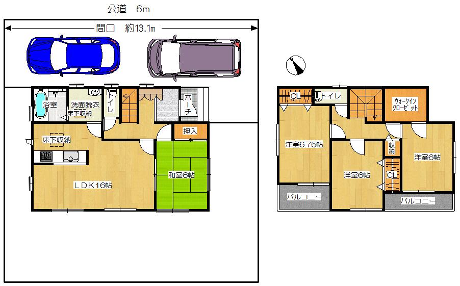 Floor plan. (3 Building), Price 24,800,000 yen, 4LDK, Land area 178.63 sq m , Building area 103.92 sq m