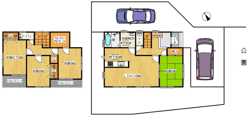 Floor plan. (6 Building), Price 24,800,000 yen, 4LDK, Land area 178.7 sq m , Building area 103.92 sq m