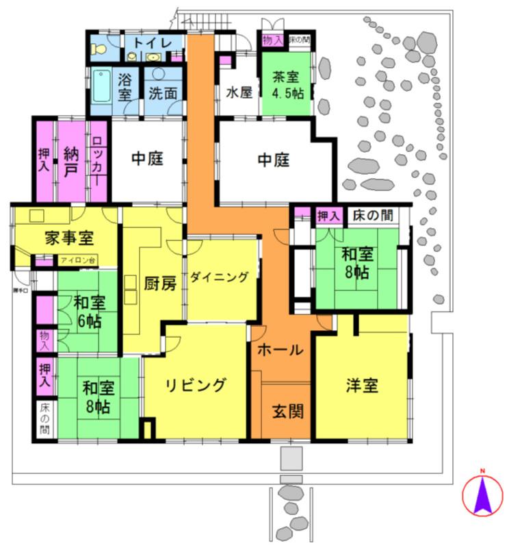 Floor plan. 120 million yen, 5LDK, Land area 1247 sq m , Building area 249.13 sq m