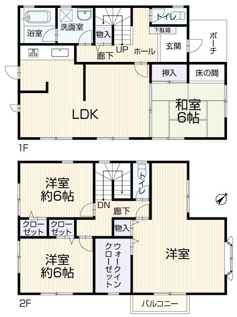 Floor plan. 15.8 million yen, 4LDK, Land area 224.64 sq m , Building area 119.56 sq m