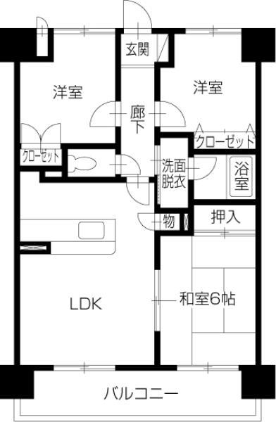 Floor plan. 3LDK, Price 10.2 million yen, Has been changed to a Japanese-style room from the area occupied 53 sq m 1 rooms Interoceanic.