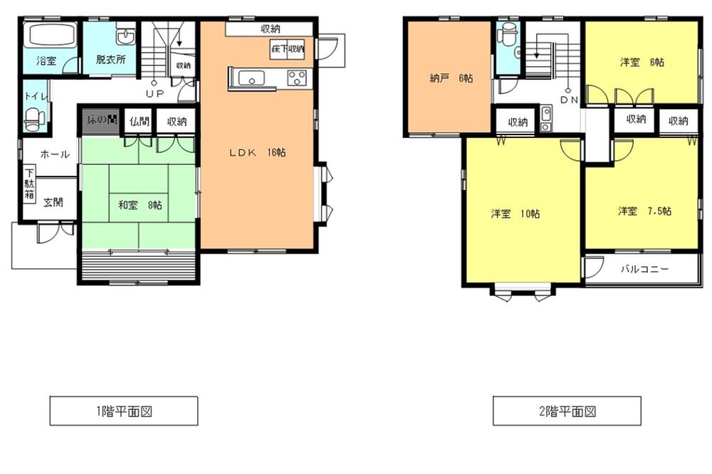 Floor plan. 26.5 million yen, 4LDK + S (storeroom), Land area 140.55 sq m , Building area 189.29 sq m