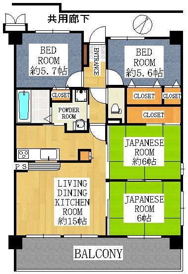 Floor plan. 4LDK, Price 17.8 million yen, Occupied area 80.53 sq m , Balcony area 15.31 sq m Mato drawings