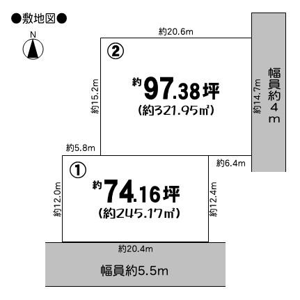 Compartment figure. Land price 4.9 million yen, Land area 245.17 sq m compartment view