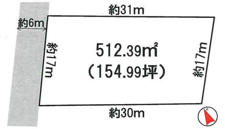 Compartment figure. Land price 19,373,000 yen, Land area 512.39 sq m
