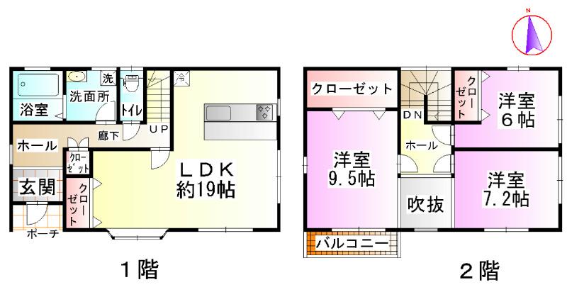 Floor plan. 12.9 million yen, 3LDK, Land area 204.96 sq m , Building area 108 sq m