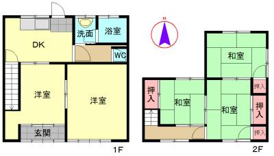 Floor plan. 4 million yen, 5K, Land area 104.25 sq m , Building area 82.8 sq m