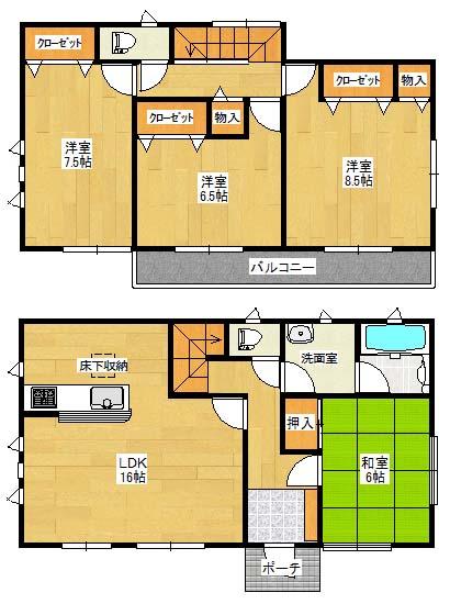 Floor plan. 21.9 million yen, 4LDK, Land area 171.07 sq m , Building area 103.68 sq m