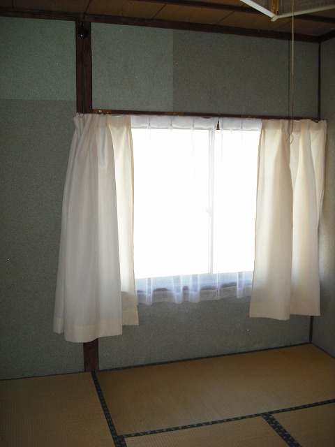 Living and room. With curtain.