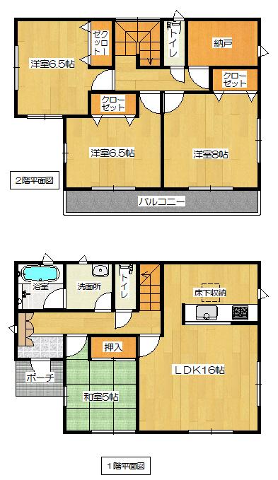 Floor plan. (4 Building), Price 19.9 million yen, 4DK+S, Land area 195.17 sq m , Building area 102.87 sq m
