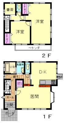 Floor plan. 16.8 million yen, 2DK+S, Land area 175.52 sq m , Building area 102.38 sq m