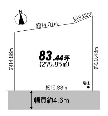 Compartment figure. Land price 9.9 million yen, Land area 275.83 sq m compartment view