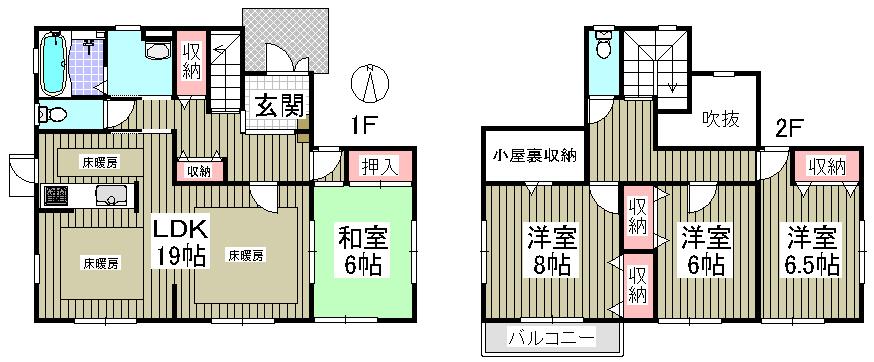 Floor plan. 17.8 million yen, 4LDK, Land area 229.21 sq m , Building area 117.16 sq m