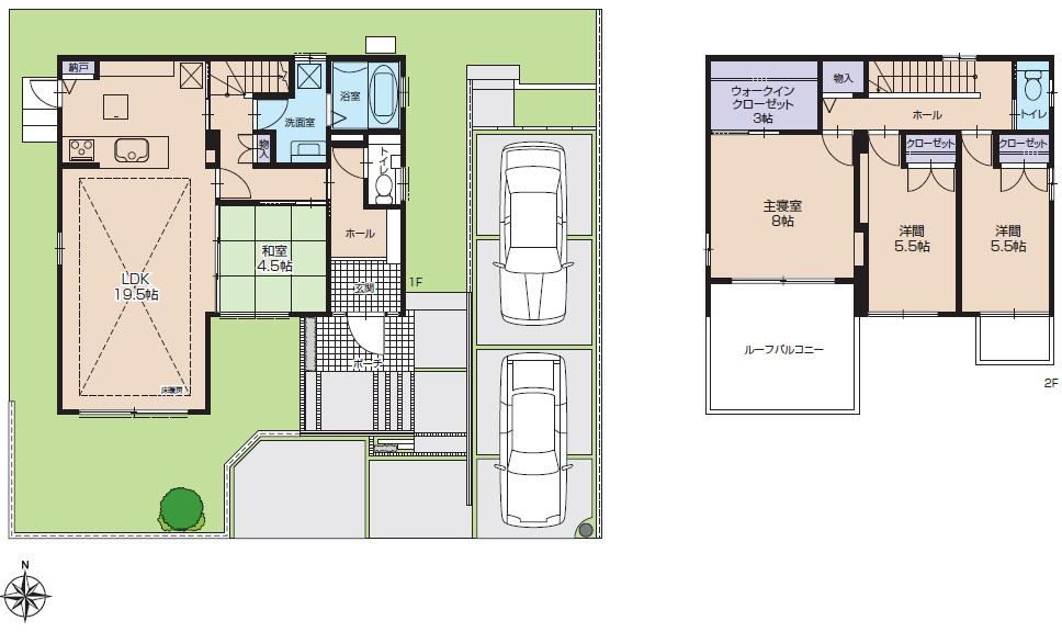 Floor plan. (No. 31 place HYBRID CRIE), Price 39,600,000 yen, 4LDK+S, Land area 188.5 sq m , Building area 114.53 sq m
