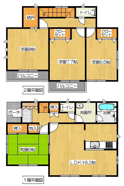 Floor plan. 22,900,000 yen, 4LDK + S (storeroom), Land area 227.87 sq m , Building area 103.67 sq m