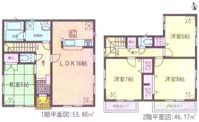 Floor plan. 22,900,000 yen, 4LDK, Land area 181.86 sq m , Building area 100.03 sq m