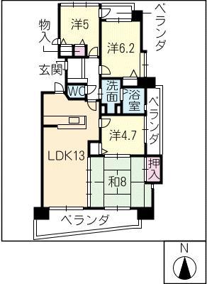 Floor plan. 4LDK, Price 11.8 million yen, Occupied area 82.24 sq m , Balcony area 14.51 sq m