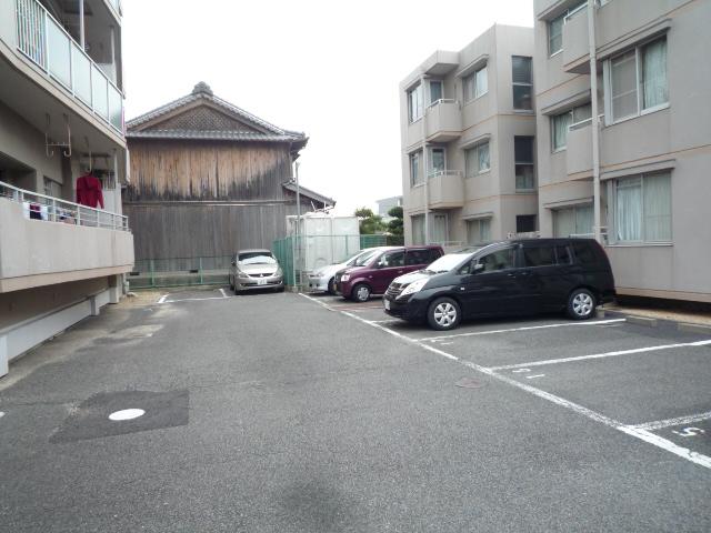 Parking lot. Common areas