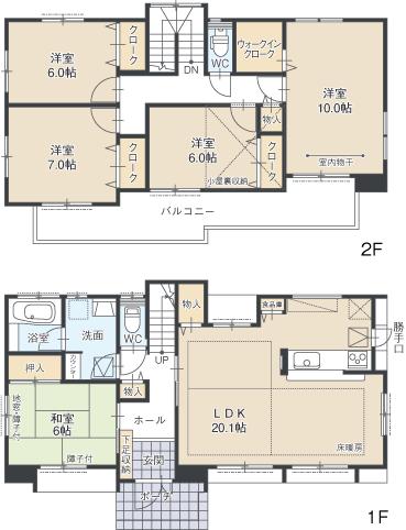 Floor plan. (D Building), Price 30,800,000 yen, 5LDK, Land area 218.67 sq m , Building area 133.27 sq m