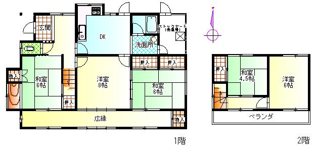 Floor plan. 12.8 million yen, 5DK, Land area 330.72 sq m , Building area 109.5 sq m