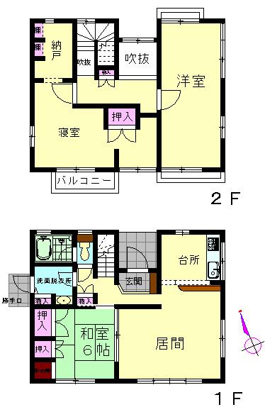 Floor plan. 17,900,000 yen, 3LDK, Land area 199.15 sq m , Building area 119.99 sq m