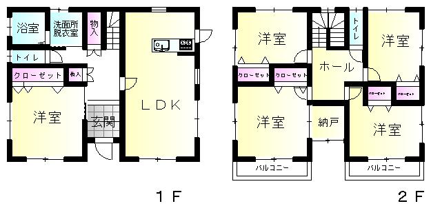Floor plan. 23.8 million yen, 5LDK, Land area 262.81 sq m , Building area 129.18 sq m