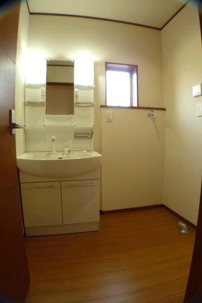 Wash basin, toilet. Shower Dresser
