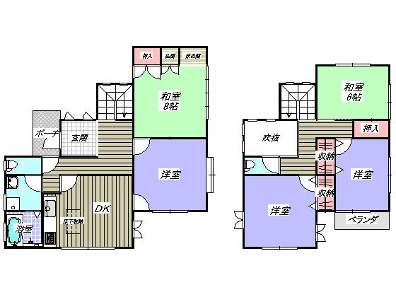 Floor plan. 19.5 million yen, 5DK, Land area 239.93 sq m , Building area 116.75 sq m