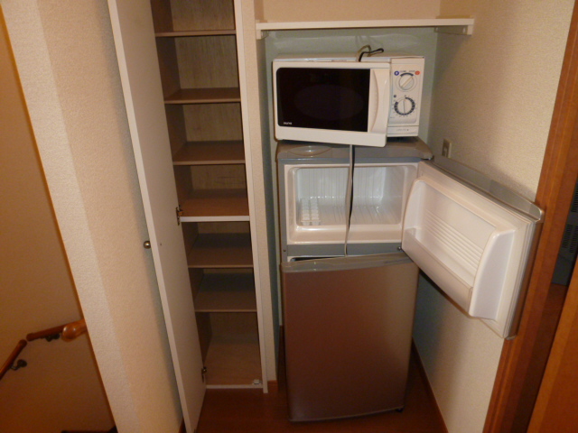 Kitchen. refrigerator microwave