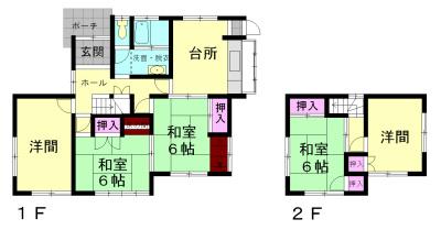 Floor plan. 10.8 million yen, 5DK, Land area 235.49 sq m , Building area 96.41 sq m