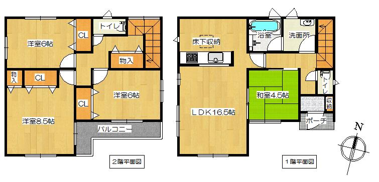 Floor plan. 20,900,000 yen, 4LDK, Land area 141.27 sq m , Building area 98.82 sq m