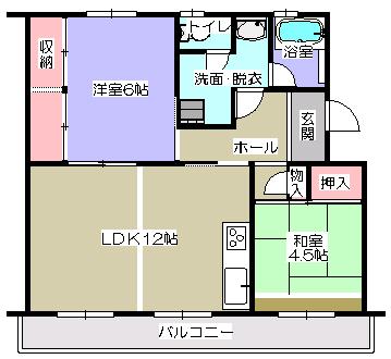 Floor plan. 2LDK, Price 3.9 million yen, Occupied area 54.38 sq m , Balcony area 9.03 sq m