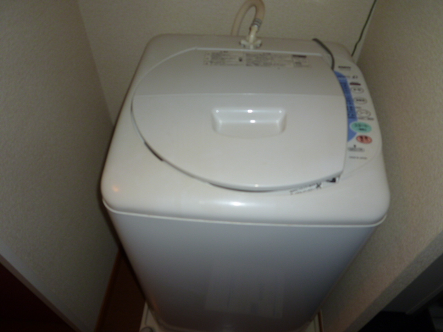 Washroom. Washing machine with features