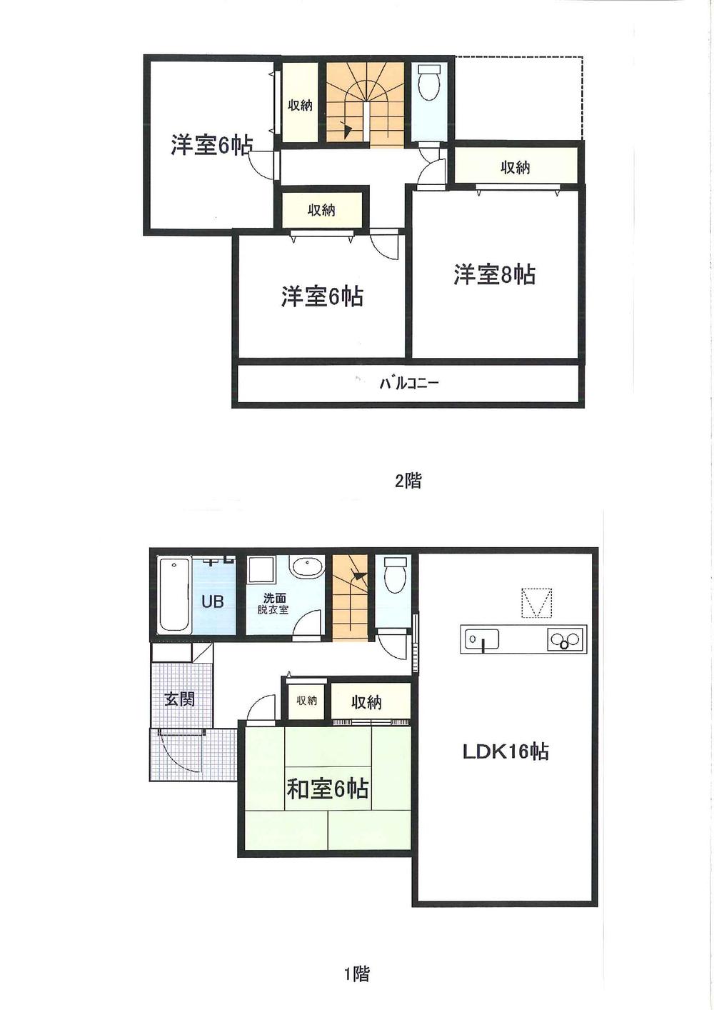 Floor plan. (5 Building), Price 24,800,000 yen, 4LDK, Land area 187.1 sq m , Building area 104.34 sq m
