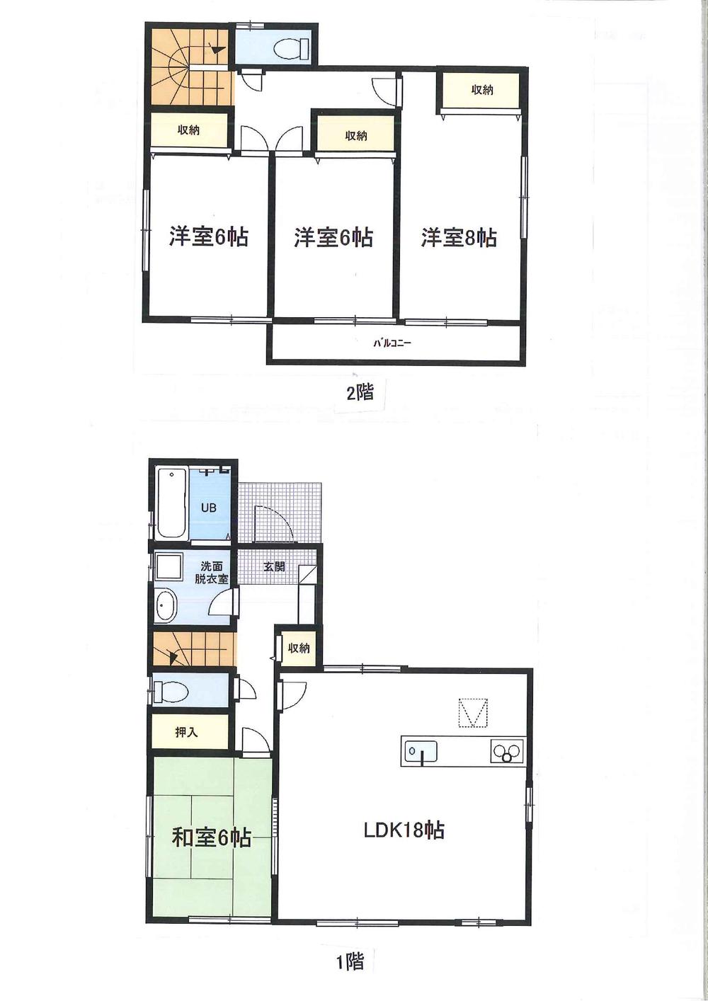 Floor plan. (7 Building), Price 22,800,000 yen, 4LDK, Land area 181.13 sq m , Building area 106 sq m