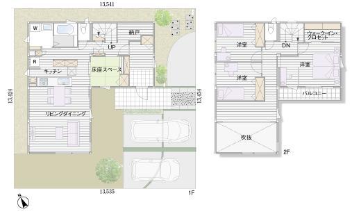 Floor plan. (A section), Price 37,900,000 yen, 4LDK+S, Land area 181.82 sq m , Building area 125.15 sq m