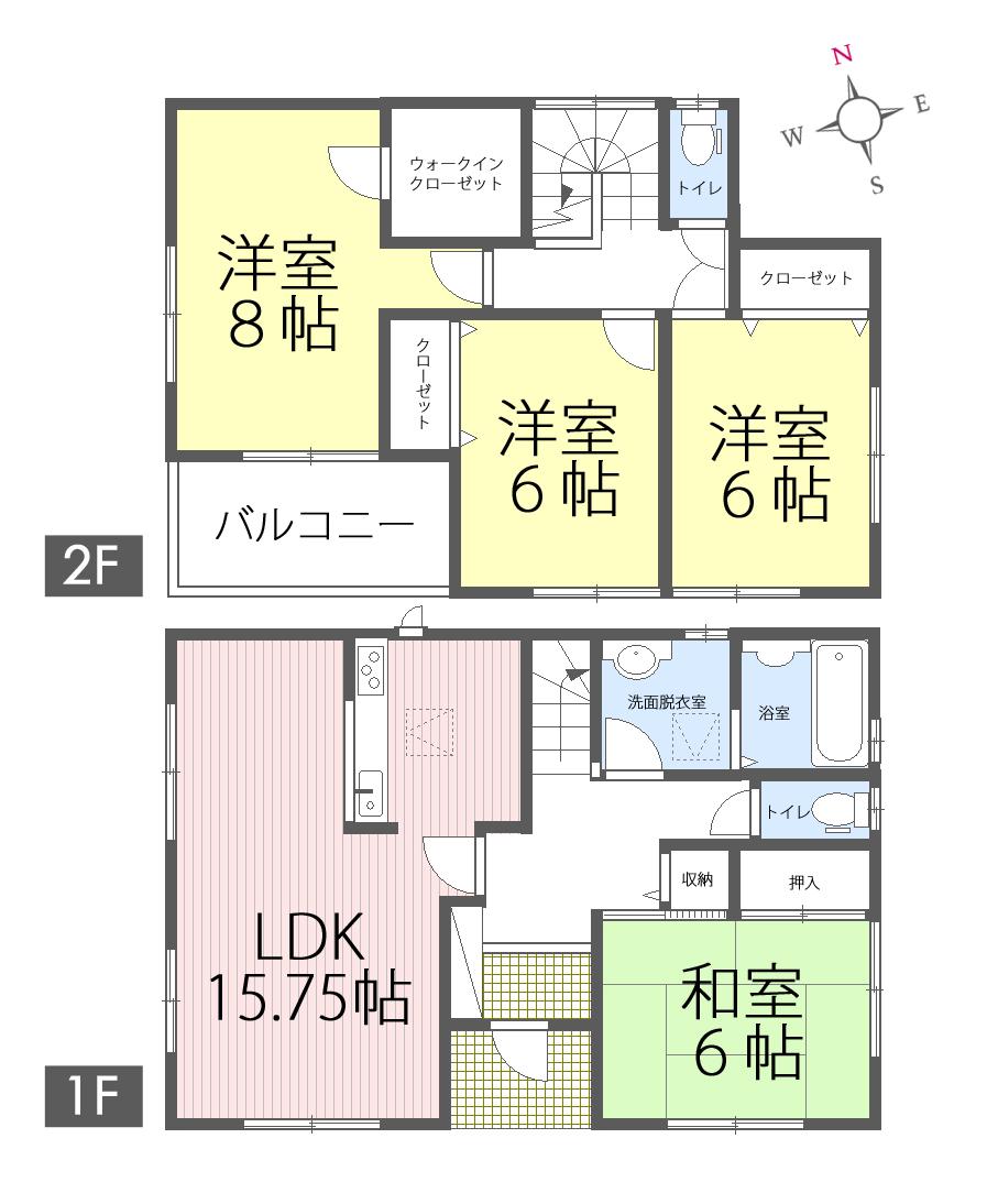 Floor plan. 20.8 million yen, 4LDK, Land area 179.9 sq m , Building area 103.51 sq m