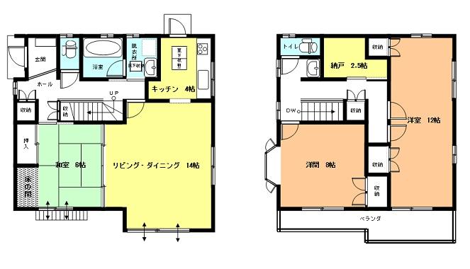 Floor plan. 14.8 million yen, 3LDK + S (storeroom), Land area 170.23 sq m , Building area 118.21 sq m
