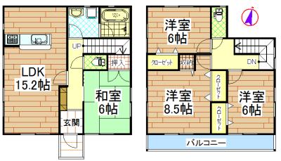 Floor plan. 18.9 million yen, 4LDK, Land area 166.55 sq m , Building area 98.01 sq m