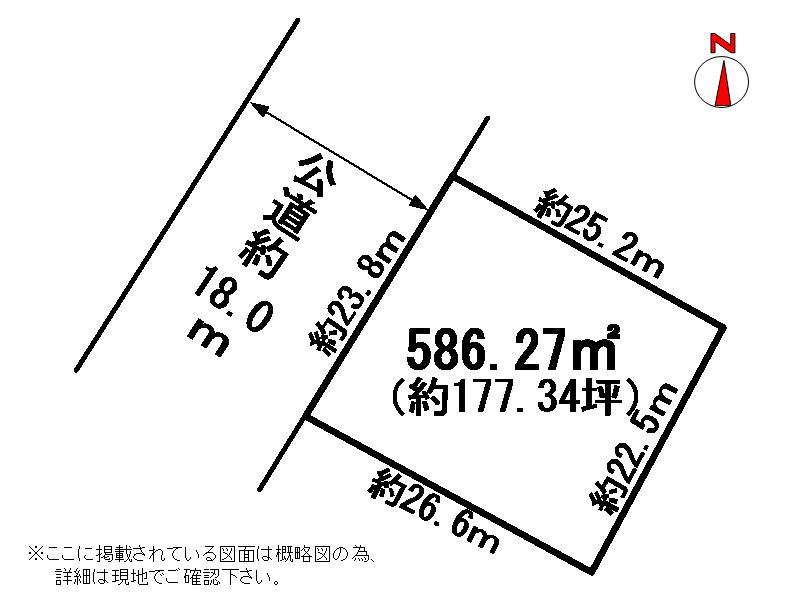 Compartment figure. Land price 17.5 million yen, Land area 586.27 sq m