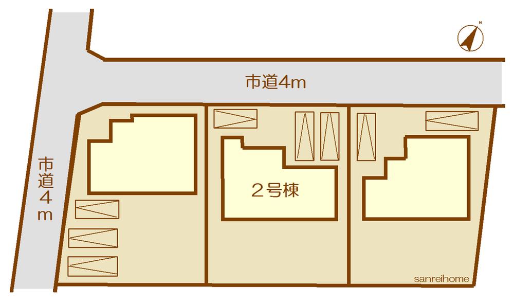 Compartment figure. 21,800,000 yen, 4LDK, Land area 208.16 sq m , Building area 105.98 sq m