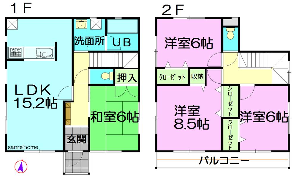 Floor plan. 19.9 million yen, 4LDK, Land area 166.55 sq m , Building area 98.01 sq m