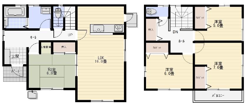 Floor plan. 23.8 million yen, 4LDK, Land area 240.49 sq m , Adjacent to the building area 104.33 sq m LDK Japanese-style room! It will be a large space of 22 tatami at the same time use