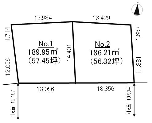 Compartment figure. Land price 9.1 million yen, Land area 189.95 sq m