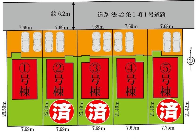 Compartment figure. Okaido south Chapter II All five buildings