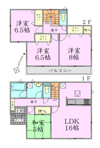 Floor plan. 25,900,000 yen, 4LDK, Land area 215.52 sq m , Building area 98.01 sq m