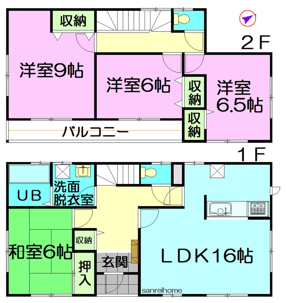 Floor plan. 32,500,000 yen, 4LDK, Land area 231 sq m , Building area 59.62 sq m