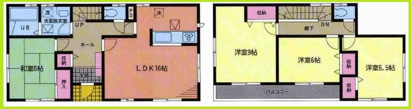 Floor plan. 32,500,000 yen, 4LDK, Land area 231 sq m , Building area 105.98 sq m