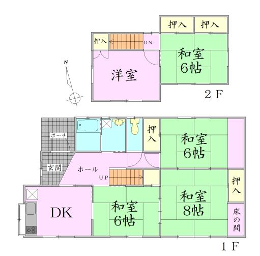 Floor plan. 12 million yen, 5DK, Land area 200.69 sq m , Building area 95.22 sq m