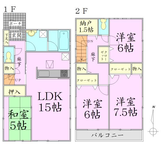 Floor plan. 16,900,000 yen, 4LDK + S (storeroom), Land area 165.3 sq m , Building area 97.2 sq m